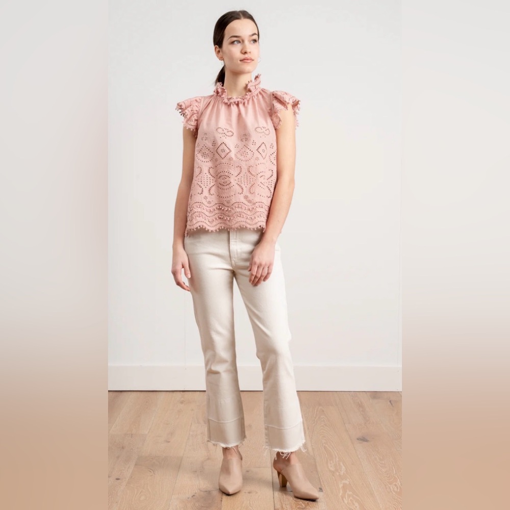 Sea New York Naomi Flutter Lace Blouse